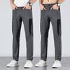Pantalones de Grulla de Bolsillos Múltiples de Verano para Hombre de Marca Tendencia Deportivos Casuales Rectos Sueltos Finos Pantalones Largos para Hombre
