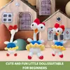Muñeco de Pollo Cucú de Ojos Grandes Modelo Nuevo de 24 Años Kit de Materiales de Ganchillo Simple Bricolaje Hecho a Mano Creativo