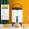 Balde térmico de aço inoxidável de grande capacidade para chá de leite quente e frio, balde isolado para lojas de chá de leite, balde especial para vendedores ambulantes