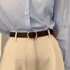 Cinto Não Poroso para Mulheres, Novo Estilo de Verão, Preto Versátil Sem Furos para Estudantes, Estilo Coreano, Estilo Ins, Cinto Decorativo Fino para Cintura, Tendência
