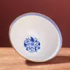 Tigela Cônica Esmaltada Jingdezhen High-End Novo Estilo Chinês Tigela Cerâmica Doméstica para Comer Tigela Estilo Japonês Tigela de Porcelana Óssea Tigela Única