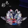 Enfeite de Lótus de Cristal em Formato de Coração para Templo, Sala de Estar, Armário de Joias, Pequenos Artesanatos, Estilo Europeu e Chinês, Enfeites de Cristal para Venda no Atacado para Comércio Exterior