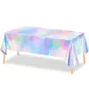 Amazon Transfronterizo Mantel Láser de 108 pulgadas Accesorios de Decoración de Escena Mantel Láser Desechable Liso