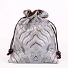 Bolsa para Joyería, Bolsa Bordada, Bolsa para Cuentas de Oración Budistas, Bolsa Grande con Cordón para Guardar Joyería y Cuentas de Oración