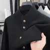 Cárdigan de Punto Grueso 550g Otoño Invierno 2025 para Hombre de Mediana Edad Casual Holgado Ropa Exterior Chaqueta de Moda