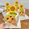 Decoración de Tarjeta para Pastel de Girasol del Día del Maestro 2025 Tarjeta de Felicitación de Felices Fiestas de Agradecimiento al Maestro Decoración de Tarjeta