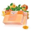 Sabonete artesanal de óleo essencial de rosa e sal do Himalaia com folha de ouro 150g, hidratante, de limpeza e refrescante, para controle de oleosidade e limpeza de banho