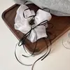 Faixa de Cabelo de Pérola de Cetim Francesa para Mulheres 2025 Nova Faixa de Cabeça de Alta Elasticidade Elástico de Cabelo Corda de Cabelo Acessório de Cabeça