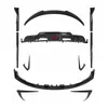 Adecuado para Tesla MODEL3 con labio trasero ligero Modelo3 a pala frontal Turbo faldón lateral cola cuchilla de viento delantera