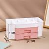 Caja de Almacenamiento de Cosméticos Cajón Doble Organizador Grande de Plástico Lápiz Labial Productos para el Cuidado de la Piel Dormitorio Tocador Estante de Almacenamiento
