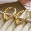 Brincos Geométricos Assimétricos Aogu Design Vazado Cobre Banhado a Ouro Real Zircônia para Mulheres Nicho Ins Luxo Acessível Brincos High-End