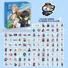 100 Hojas/Caja Pegatinas de Caja de Dibujos Animados 2D de Anime Japonés Pegatinas de Avatar 3D de Celebridades Hombres Guapos y Mujeres Hermosas