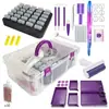 Caja de almacenamiento de herramientas para pintura de diamantes, botellas de plástico para almacenamiento de diamantes, nuevas botellas para cuentas de diamantes redondos y cuadrados, caja de herramientas de almacenamiento