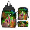 Mochila escolar de tres piezas NUEVA ESTAMPADA INDECIBLE periférico de juego de dibujos animados mochila de estudiante Bolso de hombro Estuche