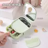 Espejo de Belleza, Espejo de Maquillaje, Caja de Almacenamiento de Joyería Tipo Cajón Multicapa, Espejo de Maquillaje, Espejo Plegable de Belleza Portátil