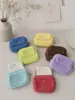 Bolsa para Monedas de Felpa Color Macarrón con Cierre de Broche Portátil Estudiante Porta Tarjetas Porta Identificación Linda Mini Bolsa de Almacenamiento