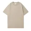 Camiseta de Algodón Puro para Pareja Transfronteriza, Peso Pesado 230g, Mangas Caídas, Corte Holgado, Cuello Redondo, Manga Corta, Estilo de Pareja de Moda