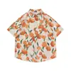 Camisas Hawaianas de Manga Corta New Retro Transfronterizas para Hombres y Mujeres, Casual Modernas Holgadas para Parejas, Camisas Florales de Playa para Vacaciones
