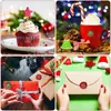 Adesivos de Etiqueta de Presente de Formato Irregular com Carimbo Postal de Natal Transfronteiriço 1 Polegada DIY Embalagem de Presente Adesivos de Vedação Impressos em Cores