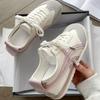 Zapatos Planos de Cordones para Entrenamiento Moral Blancos para Mujer 2025 Otoño Nuevos Estilo Coreano Zapatos Casuales Tenis Zapatos Deportivos para Estudiantes para Mujer