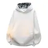 Moletom com Capuz Cor Sólida Solto para Casal Primavera e Outono, Jaqueta Esportiva Casual Tendência, Emagrecedor e Versátil