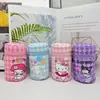Sanrio Kuromi, Cinnamoroll, My Melody, Portalápices de Gato, Organizador de Escritorio Bolsa con Cremallera de PU, Premio de Jardín de Infancia