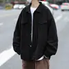 Chaqueta de pana para hombre, primavera y otoño, retro, color liso, casual, moderna, estilo ins, holgada, versátil, chaqueta con solapa japonesa