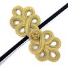 Accesorios Baxi Botones Decorativos de Ropa Infantil de Doble Capa de Cinco Hojas Dorados y Plateados Nudo Chino Adornos de Ropa de Estilo Antiguo Botones de Disco de Cinco Hojas