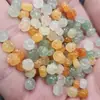 Cuentas de Calabaza de Seda Dorada y Jade de Hotan, Xinjiang, Cuentas Sueltas, Aventurina, Calabaza de la Suerte de Jade, Cuentas de Ábaco, Accesorios para Joyería, Cuentas de Jade