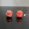 1 Pieza de Polvo de Concha de Reina Artificial Prensado Gato de la Suerte Zorro de Nueve Colas Cuentas Grabadas Llavero DIY Pulsera Accesorio