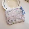 Porta-moedas Estampado de Desenho Animado Fofo, Bolsa Pequena de Algodão Puro, Para Batom, Fones de Ouvido, Itens Pequenos, Armazenamento, Dropshipping