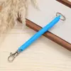 Cuerda de Resorte de Plástico de Color Caramelo de Alta Venta Retráctil Elástica Llavero Llavero para Llaves Teléfono Tarjeta Cadena Anti-Pérdida Llavero