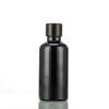 Conta-gotas de Vidro Preto Brilhante Transfronteiriço Frasco de Óleo Essencial Espessado à Prova de Luz Frasco de Essência Cosmética Frasco de Amostra Portátil para Reabastecer