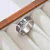 Anillo Transfronterizo de Acero de Titanio Patrón de Dragón Electrocardiograma Forma de Corazón No se Desvanece Fácilmente Joyería de Mano de Acero Inoxidable para Hombres y Mujeres Venta al por Mayor