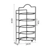 Artefacto para Almacenamiento de Platos Domésticos Estante de Almacenamiento para Bandejas de Platos de Cocina Encimera de Pie Portátil Montado en la Pared Estante Multicapa para Preparación de Platos