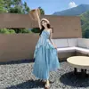 Conjunto de dos piezas estilo vacacional para viajar a Yunnan: top tipo tubo y falda, hermoso atuendo de verano