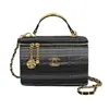 Bolso de Mano Texturizado de Alta Calidad para Mujer, Estilo Playa Verano 2026, Bolso Cruzado con Cadena de Textura Tejida