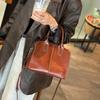 Bolso de mano transfronterizo de gran capacidad de cuero genuino nuevo de capa superior de piel de vaca natural caída estilo coreano moderno de un solo hombro que combina con todo bolso de mujer bolso grande