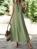 Amazon 2026 Verano Estilo Europeo y Americano Vestido Largo Elegante sin Mangas con Cuello en V y Cremallera en la Espalda para Mujer