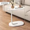 Armário de Chá com Lado Móvel, Mesa Moderna Minimalista, Mesa Lateral de Sofá, Mesa de Centro Simples, Pequeno Armário de Mesa de Chá para Uso Doméstico