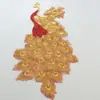 Accesorios de Ropa Otoño e Invierno Malla Hilo Dorado Bordado Lentejuela Serie Animal Termofusible Pavo Real Niños Ropa Infantil Venta al por Mayor L11