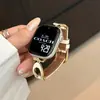 Conector de Borracha em Forma de C Tira de Couro Adequado para Apple Watch iWatch 12ª Geração 11/10 Ultrase
