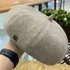 Otoño 2025 Nuevo Versátil Retro Boina Gruesa Cálida Lana Gorro de Pintor Fieltro de Lana Boina de Mujer Tendencia