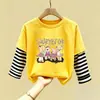 Camiseta Básica para Niña 2026 Nuevo Otoño Infantil Algodón Puro Moda Manga Larga Camiseta Casual para Niña Cuello Redondo