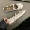 Zapatos Mary Jane de Ballet con Lazo para Mujer 2026 Nuevo Otoño Boca Baja Punta Cuadrada Estilo Francés Con Faldas Zapatos Planos Individuales