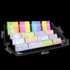 Soporte Exhibidor de Acrílico Estante de Almacenamiento para Borradores y Cinta de Papel Transparente Multicapa Estante Escalonado Separable Libremente
