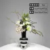 Florero de Arreglo de Flores Artificiales de Lujo Ligero Moderno Adorno para Sala de Estar Mueble de TV Mesa de Comedor Mesa de Café Habitación Modelo Artículos Decorativos