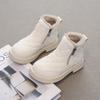 Botas para Niñas 2024 Otoño Nuevo Estilo Botas para Niños Estilo Otoño e Invierno Zapatos para Bebés Niñas Botas Cortas con Forro de Lana y Algodón