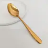 Colher de Sobremesa de Aço Inoxidável Colher de Comer Doméstica Colher Dourada Restaurante Colher Multiuso Colher de Sobremesa Colher de Sorvete