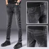Calça Jeans Skinny Preta Masculina, Novo Estilo Outono 2026, Corte Slim, Elástica, Versátil, Calça Longa Masculina